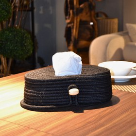 Resim Oval Tasarım Minimalist Peçetelik - HASIR 