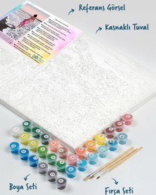 Resim Tabdiko Sayılarla Boyama Seti 40 x 50 cm Tuval Şasesine Gerili Kumsal 