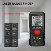 Resim Dijital Ekranlı Yüksek Hassasiyetli Lazer Mesafe Ölçer, Elektronik Seviye Kontrolü, M/in/Ft Dönüşümü, Çoklu Ölçüm Modları, 49.99metre/120.09metre/149.96metre/199.95metre Menzili, Lazer Mesafe Ölçerler 