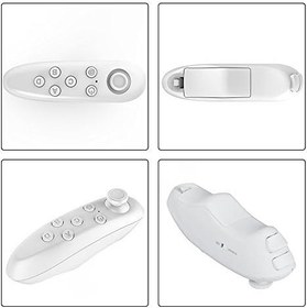 Resim Ptcm Evrensel kablosuz Bluetooth 3.0 Gamepad uzaktan kumanda VR 3D Gözlük sanal gerçeklik kulaklık PC ile uyumlu akıllı telefonlar için System Android (Beyaz) 