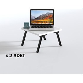 Resim Kenzlife Laptop Dizüstü Bilgisayar Sehpası Tankutay Byz 2 Li Set 20 39 39 Yemek Sofra Siyah Ayak Beyaz 