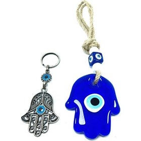 Resim Fatıma Eli/hamse Nazar Boncuğu Duvar Dekoru Anahtarlık El Yapımı 