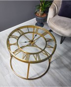 Resim Noble Life Gold Ferforje Sehpa Saat 76 Cm_2688 G 