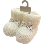 Resim Bibaby Fiyonklu Triko Bebek Patiği (unisex) 