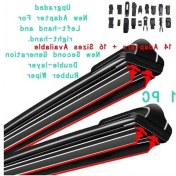 Resim Trendooze Turcoshop11 25 Aero Clip Silecek Seti 14 Adaptör 16 Beden Premium Kauçuk 