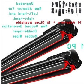 Resim Trendooze Turcoshop11 25 Aero Clip Silecek Seti 14 Adaptör 16 Beden Premium Kauçuk 