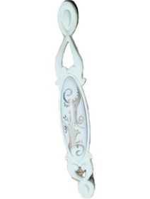 Resim Miray 128 Mm Metal Krem Kasa Beyaz Desenli / 5 Adet Krem 