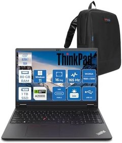Resim Lenovo Thinkpad Mws P16V Gen2 Intel Ultra 7 165H Vpro Aı 80GB 5600MHZ 1tb SSD 8GB/RTX2000ADA 16" Wuxga (1920X1200) IPS 400NITS Windows 11 Pro Taşınabilir Bilgisayar W21KX001MTXW43+ZETTAÇANTA 