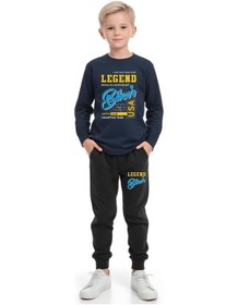 Resim Fyk Kids 3'lü Erkek Çocuk Baskılı Yuvarlak Yaka Alt-üst Pijama Takımı Çok Renkli 