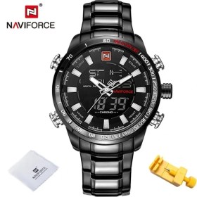 Resim Hanyang Bbw Erkek Saatler Lüks Moda Spor Izle Navıforce Marka Erkekler Kuvars Analog Dijital Saat Erkek Su Geçirmez Paslanmaz Çelik Saatler (Yurt Dışından) 