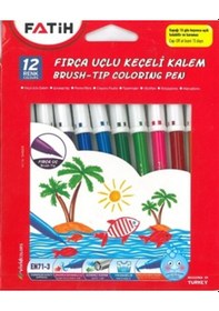 Resim Fatih Keçeli Boya Kalemi Fırça Uçlu 12 Renk 
