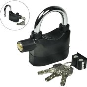 Resim Buffer® Desibel Siyah Alarmlı Çok Fonksiyonlu Ekstra Güvenlikli Kare Asma Dolap Kilidi 