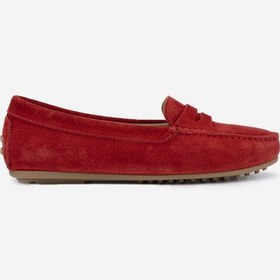 Resim Valmenti Laisa Kadın Kırmızı Süet Hakiki Deri Loafer Ayakkabı 540 1250 Bn Ayk Y24 Kırmızı 