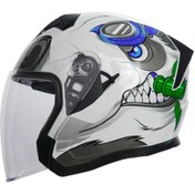 Resim Gear5 RHKC 528 Çenesiz Vizörlü Yazlık Kask Panda 