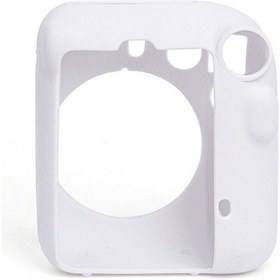 Resim Instax Mini 12 Makine Uyumlu Beyaz Koruyucu Silikon Kılıf 