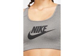 Resim Nike Training Futura Swoosh Medium Support Sports Bra Kadın Spor Büstiyer Bra Gri 