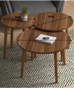 Resim Faymend Roma 3lü Ortasehpa Ceviz Ceviz 