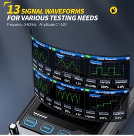 Resim Fnirsi Dso-tc4 El Tipi Dijital Osiloskop & Transistör Test Cihazı & Sinyal Jeneratörü 