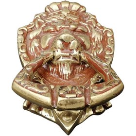 Resim Pm Dizany Pirinç Döküm Aslan Kapı Tokmağı Kapı Taktağı 