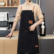 Resim 1 adet FARIDABIO Su Geçirmez ve Yağ Geçirmez Önlük, Pratik Cep ile - Dayanıklı Polyester, Non-Woven Kumaş, 360g/m², Süpermarketler, Restoranlar, Meyve Dükkanları ve Süt Çay Mağazaları için İdeal, Süpermarket Önlüğü | Fonksiyonel Tasarım | Dayanıklı Önlük 