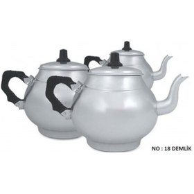 Resim Aliminyum Kahveci - Semaver Demlikleri 1 Adet-14 No Demlik Gri 