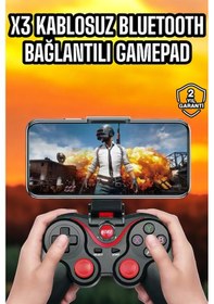 Resim Android Uyumlu Gamepad X3 Game Stick Oyun Kolu Bluetooth Bağlantılı 