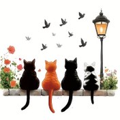 Resim Kelebek ve Sokak Lambası Klasik 3D Kedi Çıkartmaları Arabalar, Kamyonlar, Pencereler, Dizüstü Bilgisayarlar, Duvarlar, Motosikletler, Kasklar, Buzdolapları, Su Bardakları, Çizik Kapatma, Vinil Çizik Koruması Çıkartmaları için Uygundur 