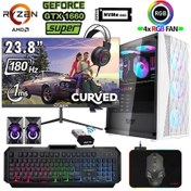 Resim Xaser XSR1201 R5-5500 32 GB 1 TB M.2 NVMe SSD 6 GB GTX1660 Super 23.8" Free Dos Masaüstü Oyuncu Bilgisayarı 