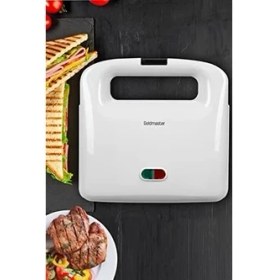 Resim 750W Isınmaya Dayanıklı Tost ve Izgara Makinesi Beyaz 