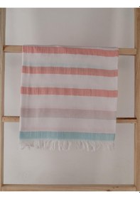 Resim Renkli Çizgili Desenli Hafif Çok Amaçlı 70x140 Cm Peştamal Baveno Renkli 