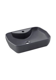Resim Seramiksan Lucida Batarya Delikli Tezgah Üstü Lavabo Mat Antrasit 55 CM 