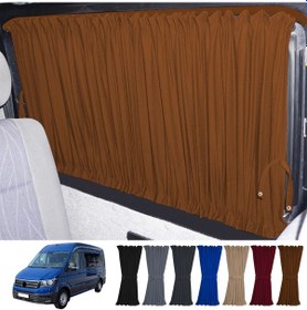 Resim Pandami Volkswagen Crafter 2.nesil Uzun Şase 2018+ Uyumlu Taba Raylı Oto Perde Takımı 