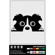 Resim E-Life Ticaret Bagajdan Bakan Köpek Stıcker 30 x 15 cm 