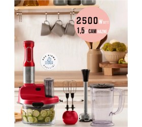 Resim Karaca Turbo Doğrayıcı, Dilimleme Rondo, Blender 2500W Yüksek Güç 8 In 1 Mikser Seti & Mutfak Robotu 