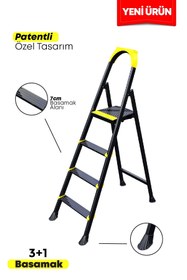 Resim KonkTools Leo 3+1 Basamaklı Metal Merdiven, leo3 