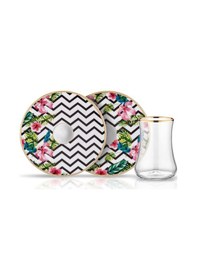 Resim Koleksiyon Dervish Hawai 12 Parça 6 Kişilik Çay Seti Çok Renkli 