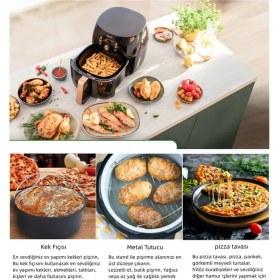 Resim Sweet Rui 7 Inç 13 Adet Hava Fritözü Aksesuarları/philips Xxl, Xiaomi, Yui, Kumtel ile Uyumlu (Yurt Dışından) 