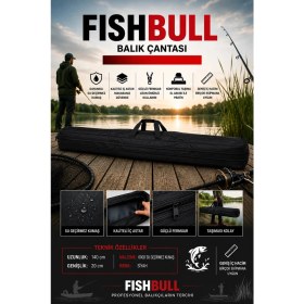 Resim Outdoorun Fıshbull 2 Gözlü 140 cm Kamış ve Olta Taşıma El Çantası 