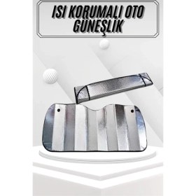 Resim Erbar Güneşlik Koruyucu Perde Metalize Oto Araç Araba Güneşliği Ön Cam Güneşliği - MR000K-1FO78 