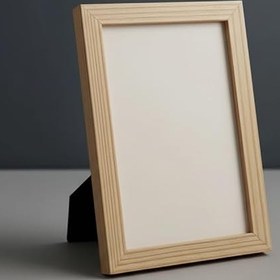 Resim Fark Tanıtım Premium Masif Çam Çerçeve - 3mm MDF Arkalık - 500 Mikron Kırılmaz Şeffaf PVC Ön Koruma - Şık ve Dayanıklı Duvar Ahşap Çerçevesi (Ham, Masaüstü 15cm x 21cm) 