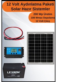 Resim N&D Lighting Aydınlatma Tall Mono Solar Paket 12 Volt-200wp 