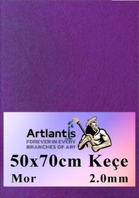 Resim Mor Keçe 50 x 70 CM 2.0 MM 1 Adet Renkli Hobi Keçesi Elişi Keçesi Anasınıfı Kreş Okul Öncesi 