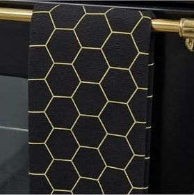 Resim Soft Hexagon Mutfak Havlusu - Siyah - 40X66 Cm 