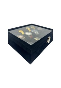 Resim RichBox 12'Li Saat Kutusu Süet Siyah 