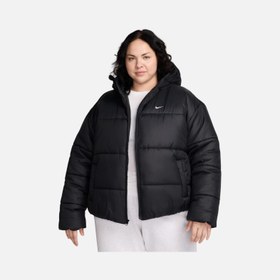 Resim Nike Sportswear Classic Puffer Therma-Fit Loose Full-Zip Hoodie (Plus Size) Kadın Mont 