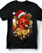 Resim Bro-tiska Yeni Yıl Tikisi Kırmızı At 188449689 Siyah 