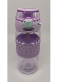 Resim Shotay St-7202 600ml Tritan Mor Şeffaf Matara Taşıma Aparatlı Mor 