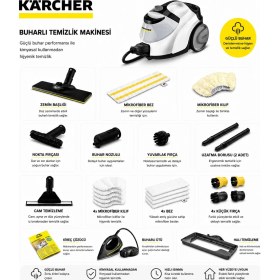 Resim Karcher Sc 5 Easyfix Iron Premıum Pack Buharlı Temizleyicisi-Kimyasal Gerektirmez - Sadece Musluk Suyu ile Çalışır 