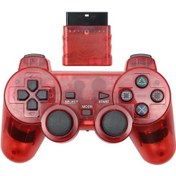 Resim Kablosuz Sony Ps2 Denetleyicisi İçin Playstation 2 Konsolu Joystick Çift Ti Red 