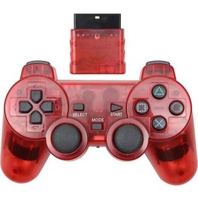 Resim Kablosuz Sony Ps2 Denetleyicisi İçin Playstation 2 Konsolu Joystick Çift Ti Red 